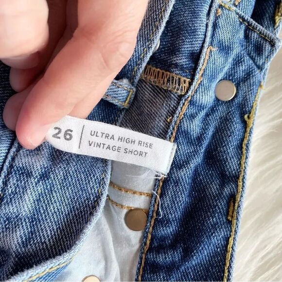 PacSun Ultra High Rise Vintage Distressed Denim Shorts - Picture 5 of 6